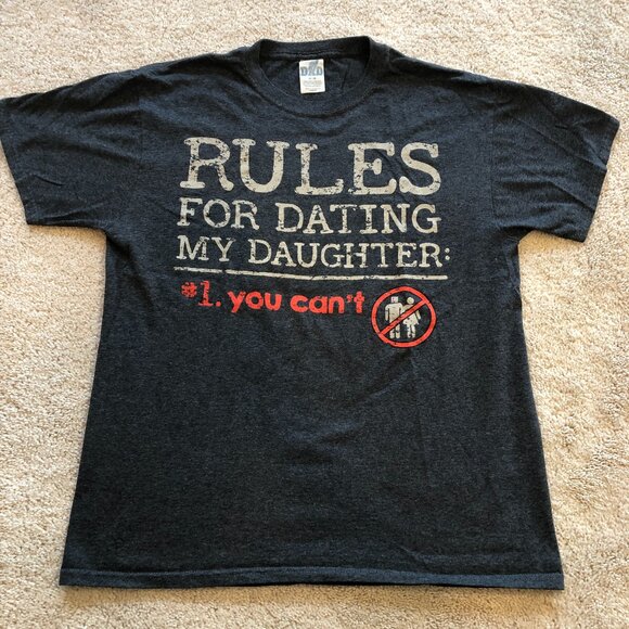 DAD Other - Men's "Rules For Dating My Daughter" Heather Gray Short-Sleeve Top Shirt Tee